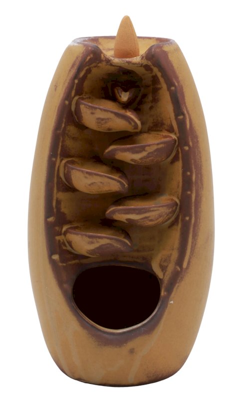 Porta Incenso Di Riflusso Cascada Cinese Marone 20cm