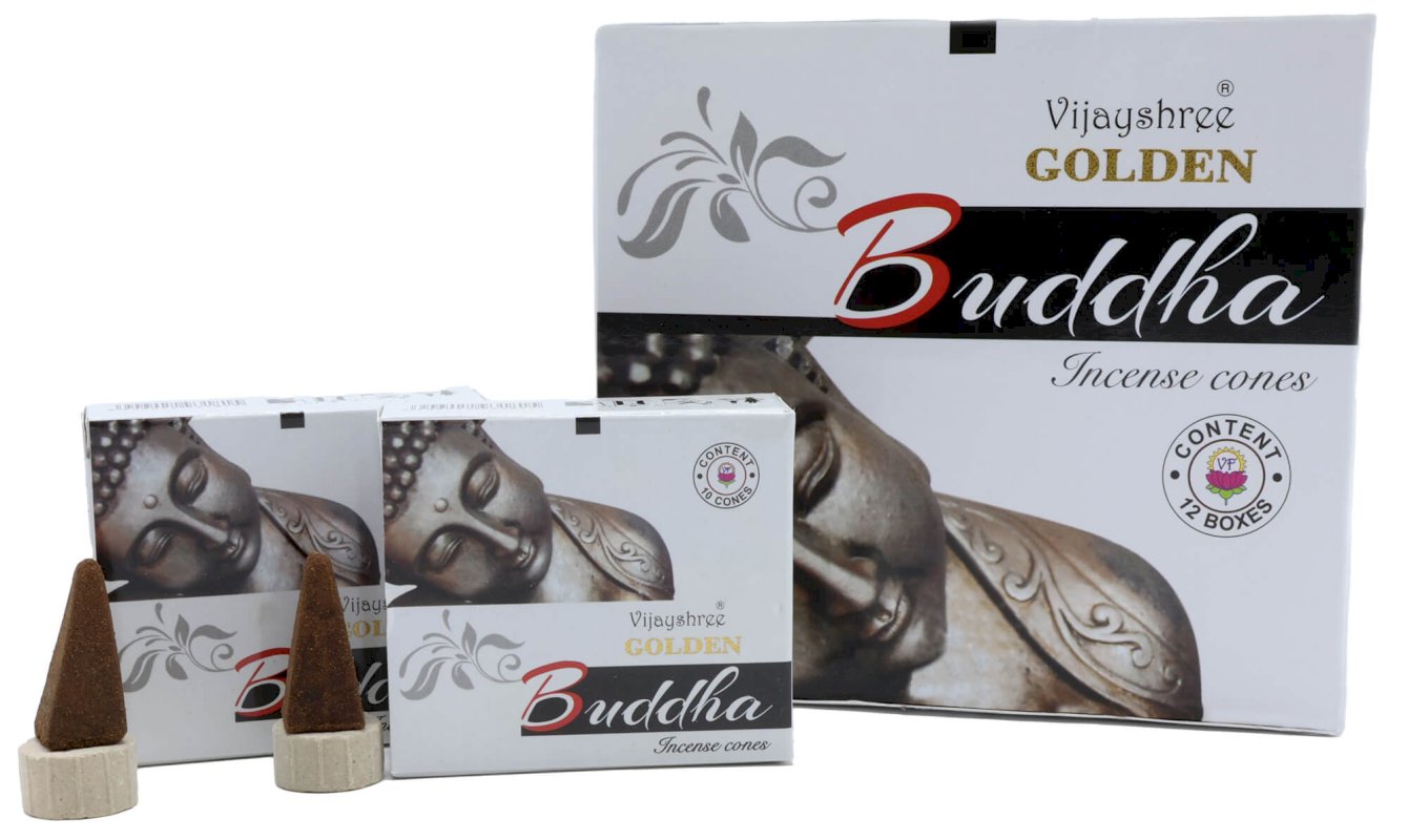 Incenso di Buddha con coni dorati