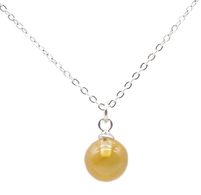 Collana con sfere di citrino in argento 925