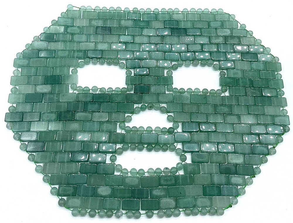 Maschera da meditazione integrale con avventurina verde