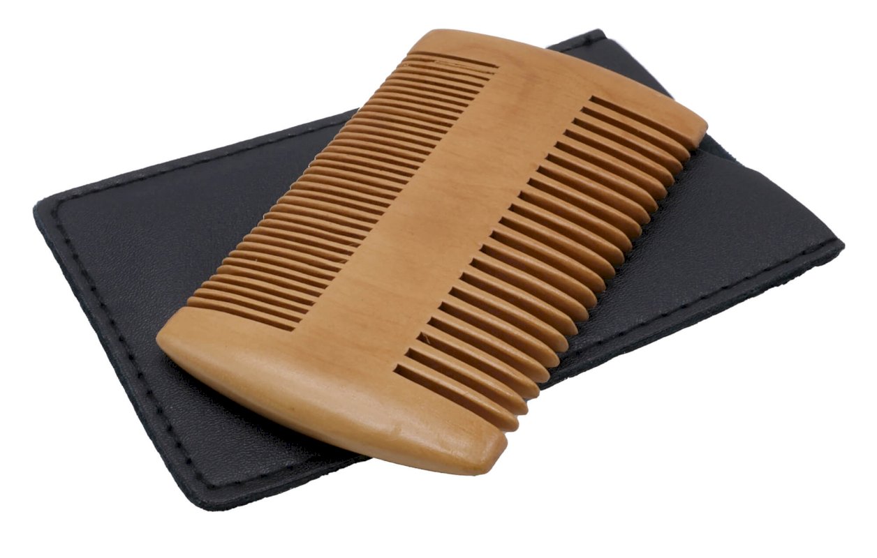 Pettine per baffi/barba in legno 10 cm