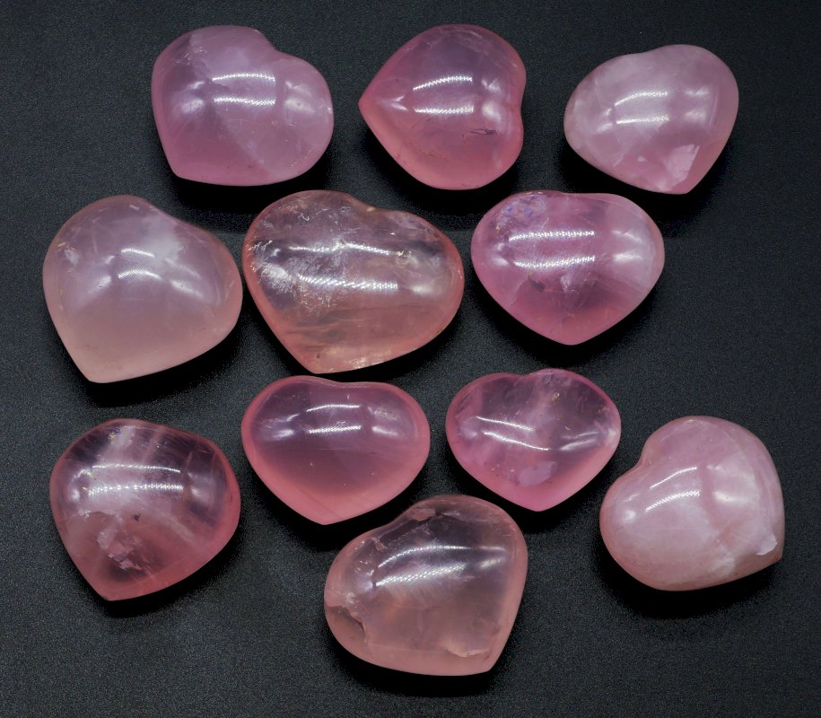 Cuori di Quarzo Rosa 'AAA' lotto 200g