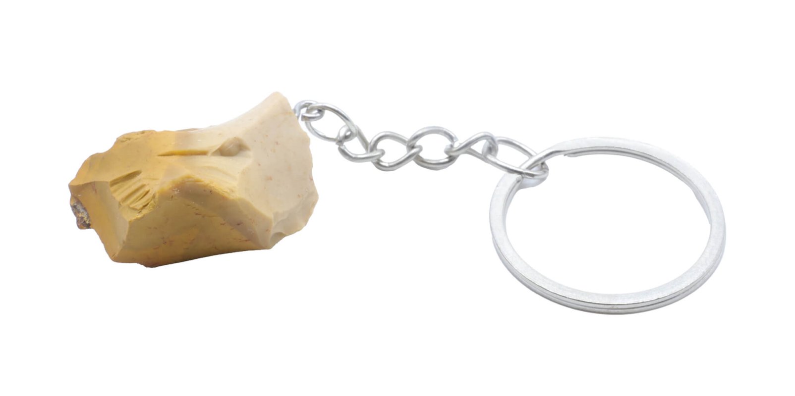 Portachiavi in diaspro mokaite grezzo 3 cm