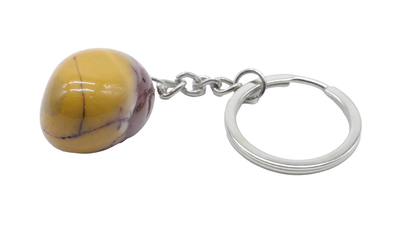 Portachiavi in diaspro mokaite arrotolato 3 cm