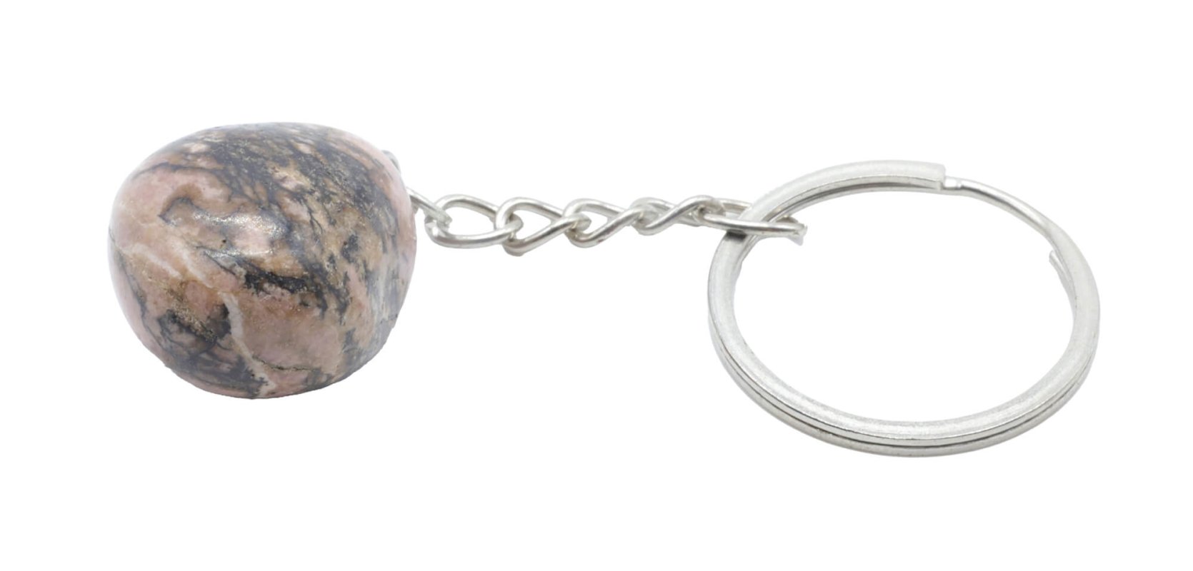 Portachiavi in rodonite arrotolato 3 cm