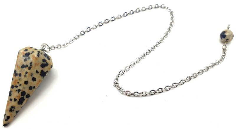 Pendolo conico di diaspro dalmata 3,5 cm