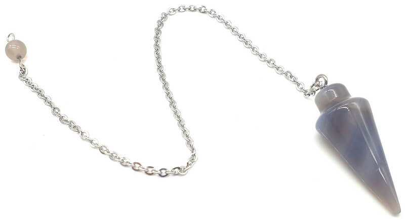 Pendolo Goccia Agata Grigia 3cm