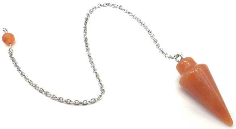 Pendolo a goccia di avventurina arancione 3 cm