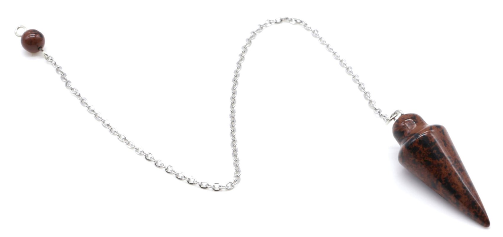 Pendolo Goccia In Ossidiana Mogano 3cm