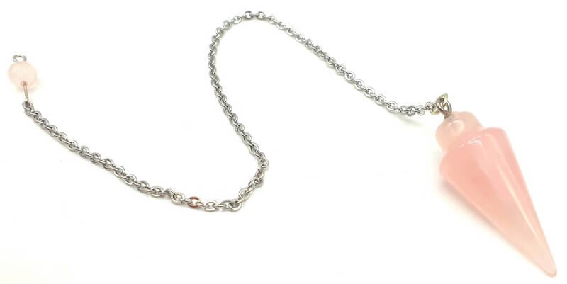 Pendolo Goccia Quarzo Rosa 3cm