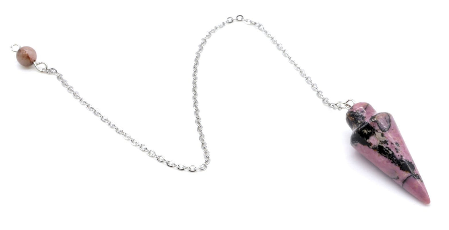 Pendolo a goccia in rodonite 3 cm