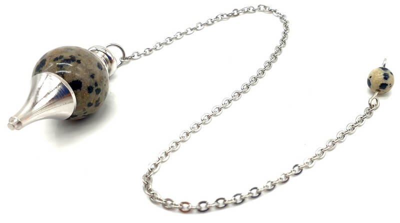 Pendolo a sfera di diaspro dalmata 4cm