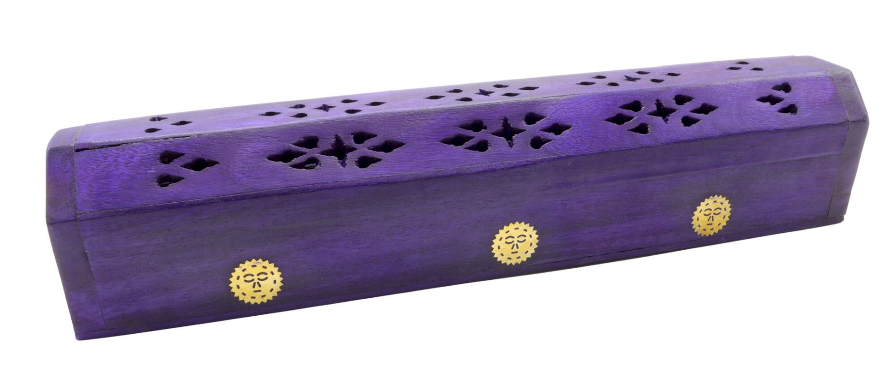 Portaincenso in legno Scatola da sole Blu-Viola 30cm