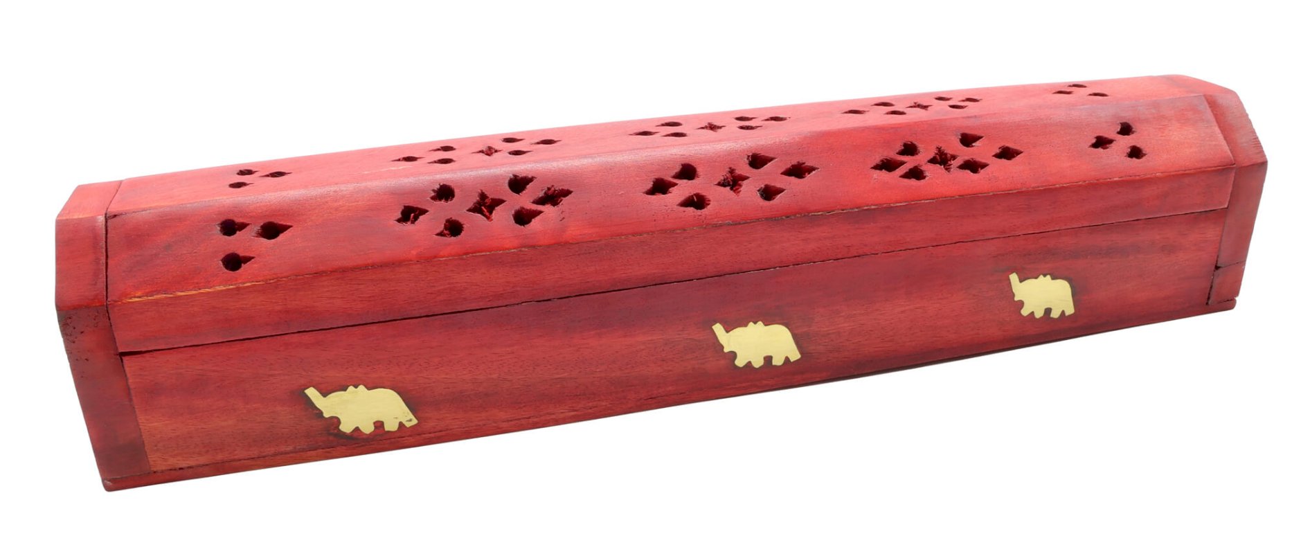 Portaincenso in legno Scatola ocra elefante 30cm