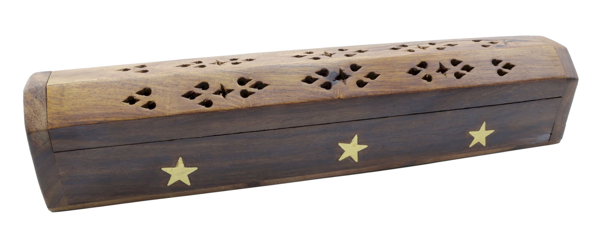 Porta incenso in legno Star Box 30cm
