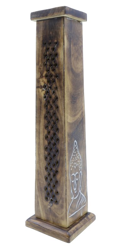 Portaincenso Legno Torre Buddha 30cm