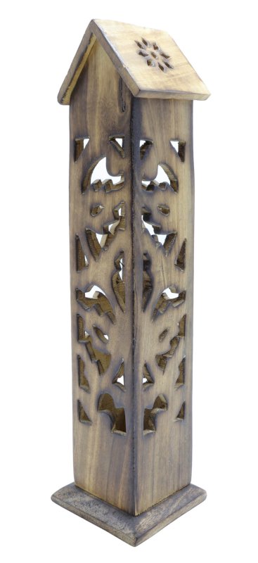 Portaincenso Legno Torre Nicchia 30cm