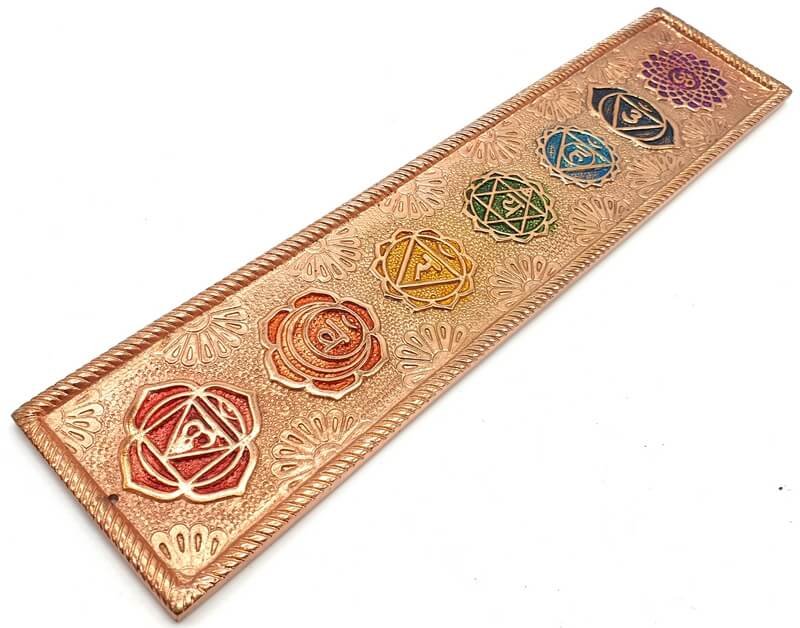 Portaincenso 7 Chakra in Metallo Rame 28cm