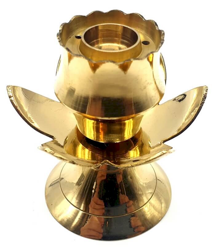 Bruciatore in resina bronzo Lotus 7cm