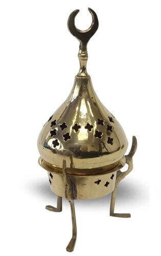 Bruciatore Resina Ottone Stelle & Supporto 18cm