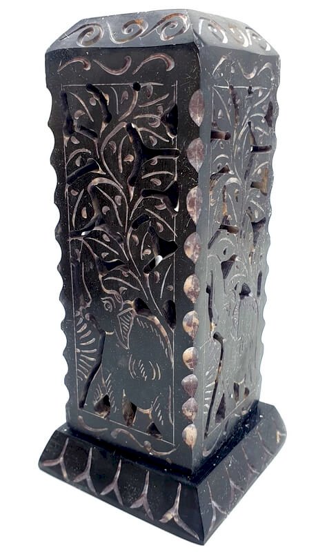 Torre porta incenso in pietra da 20 cm