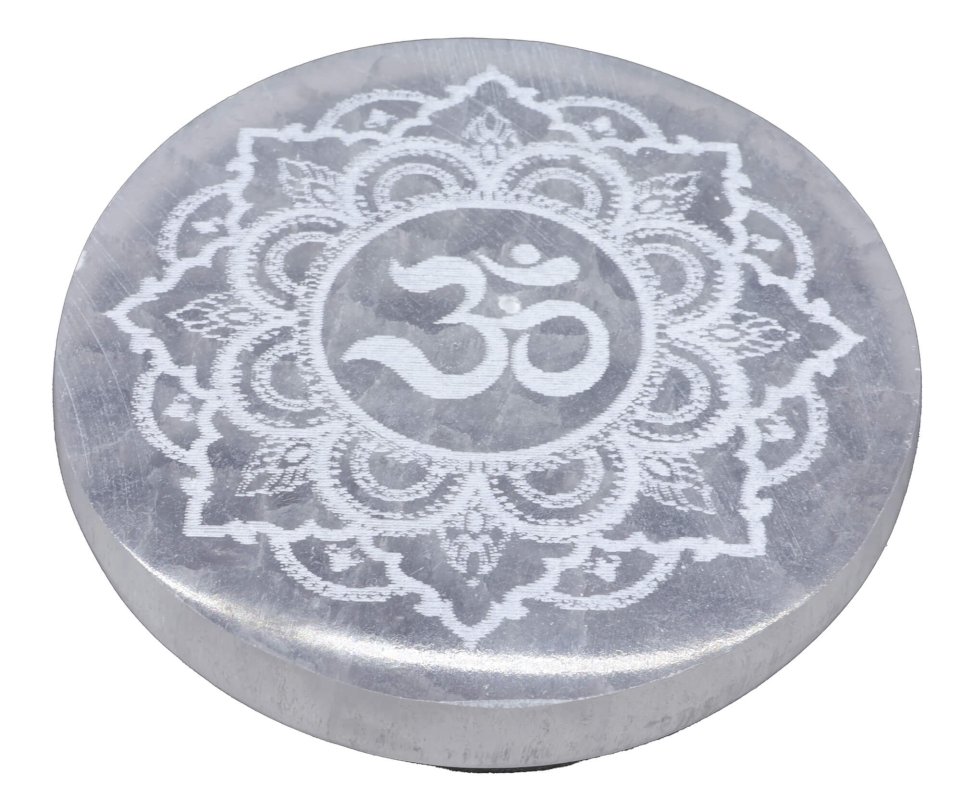 Portaincenso in selenite OM Motifs 10cm