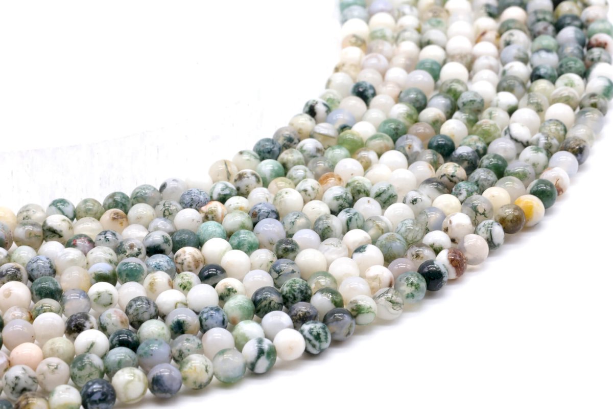 Perline di agata 4 mm su un filo di 40 cm