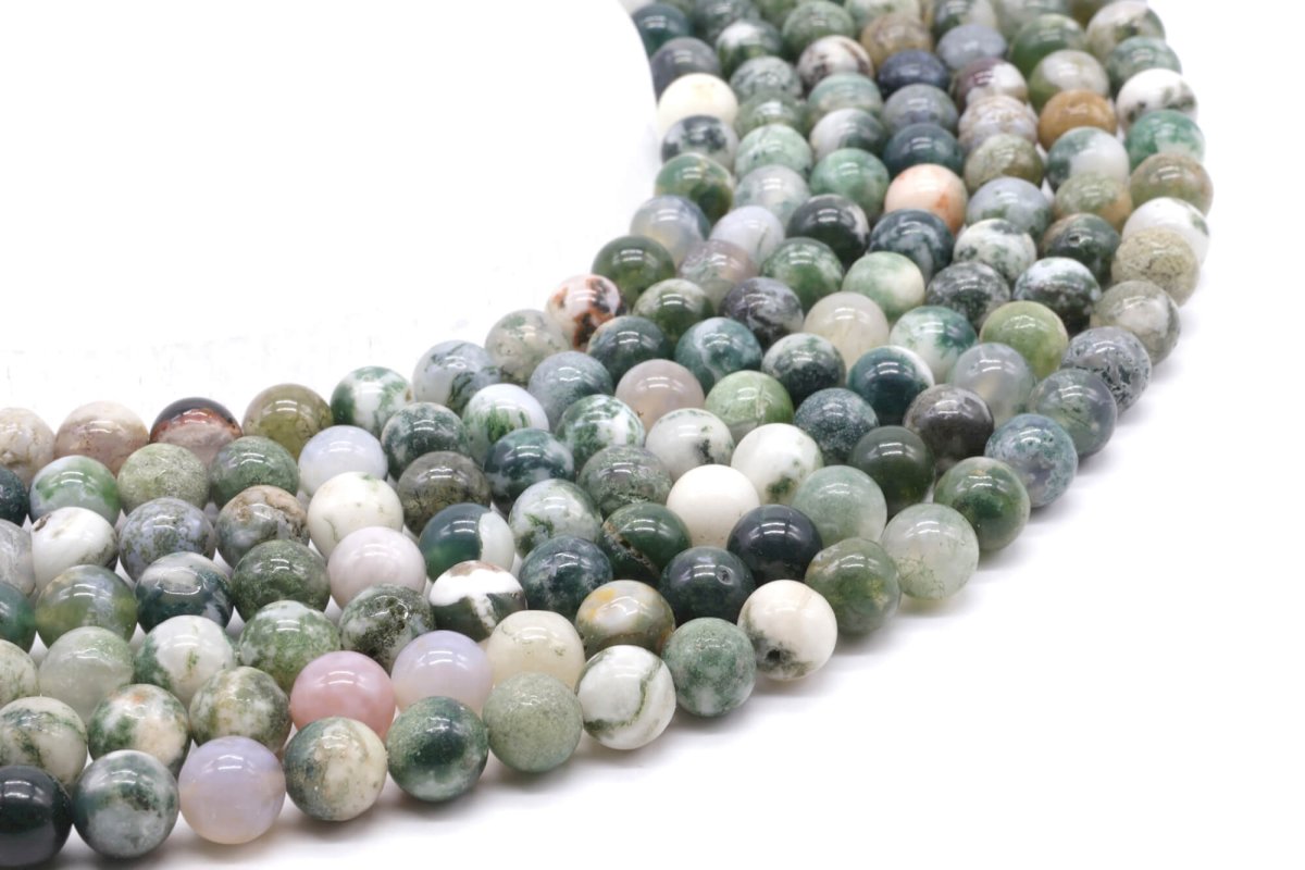 Perline di agata 8 mm su un filo di 40 cm