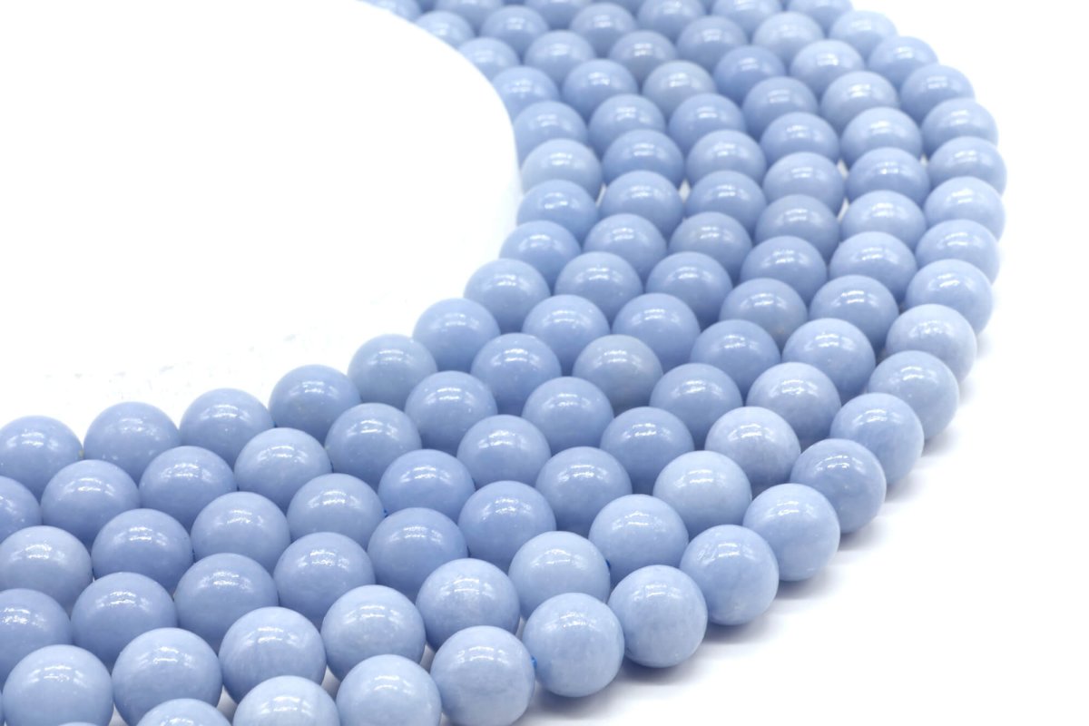 Perline di angelite da 10 mm su un filo da 40 cm