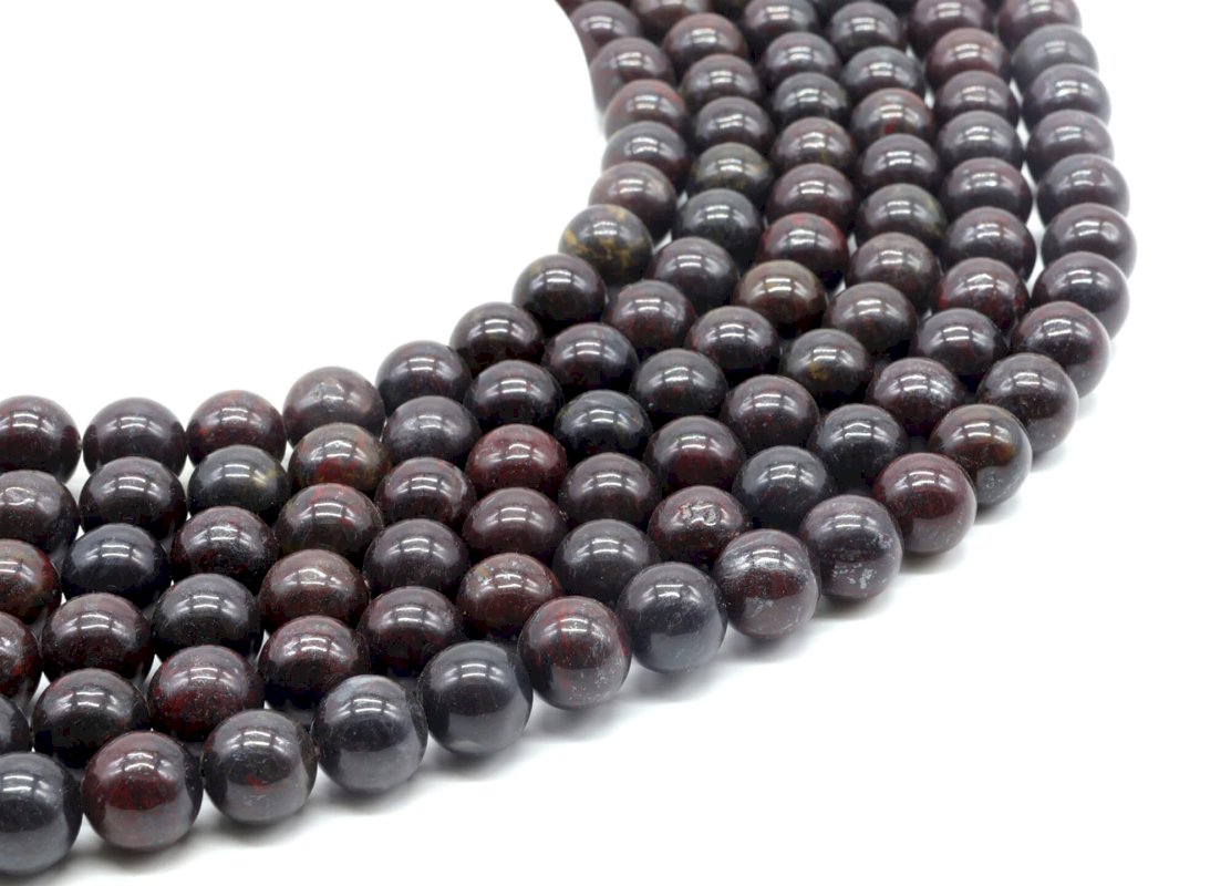 Perle di diaspro arcobaleno da 10 mm su un filo da 40 cm