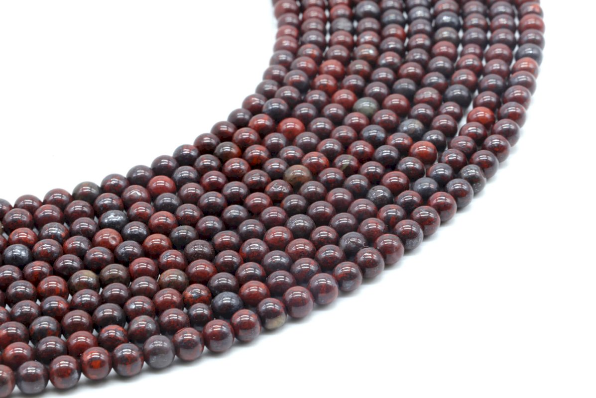 Perle di diaspro arcobaleno da 4 mm su un filo da 40 cm