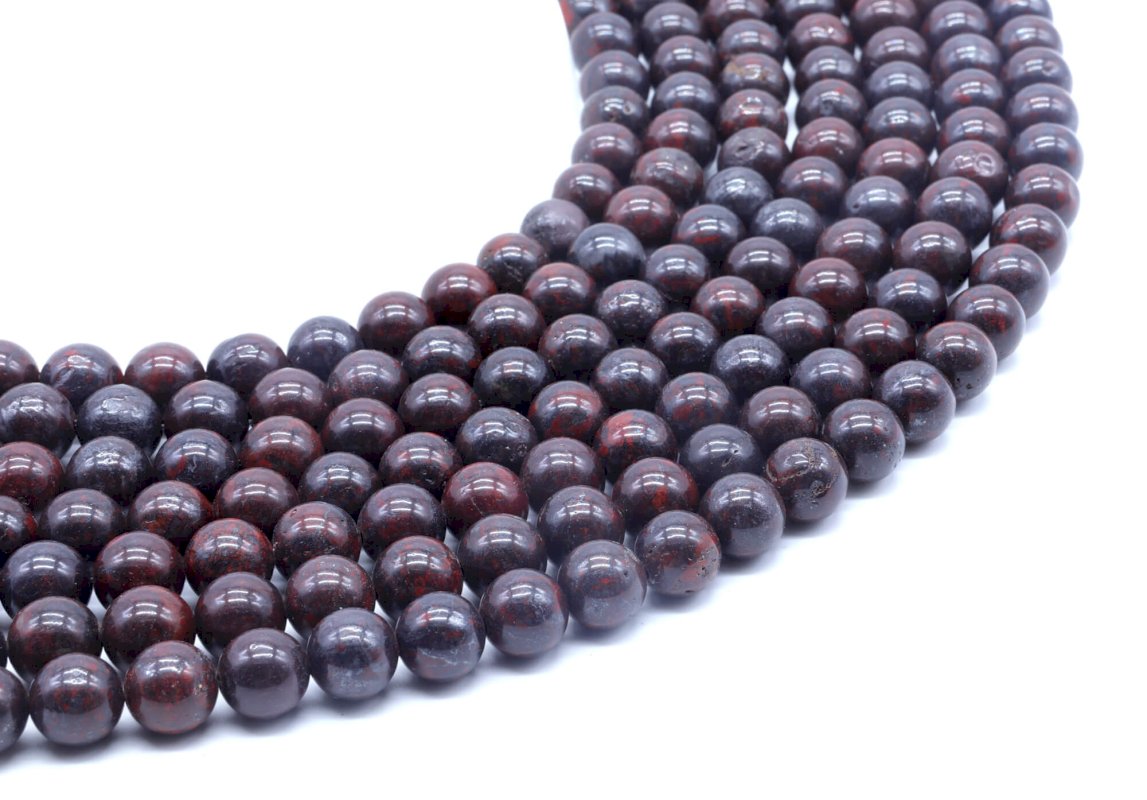 Perle di diaspro arcobaleno da 8 mm su un filo da 40 cm