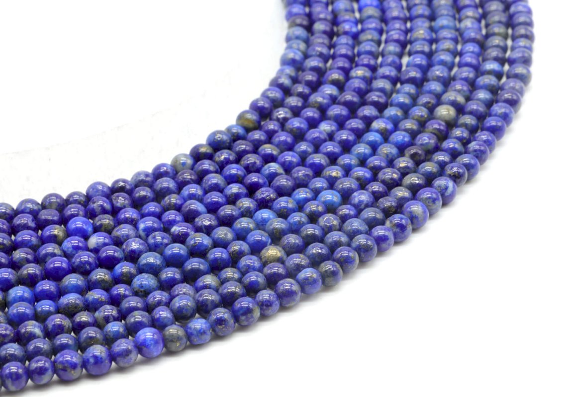 Perles Lapis Lazuli 'AA' 4mm su filo 40cm