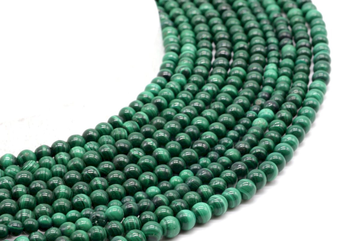 Perles 'Light' Malachite 'AA' 4mm su filo 40cm