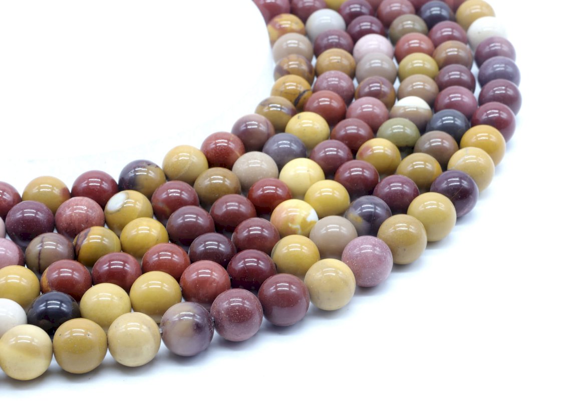 Perline Mokaïte da 10 mm su un filo da 40 cm