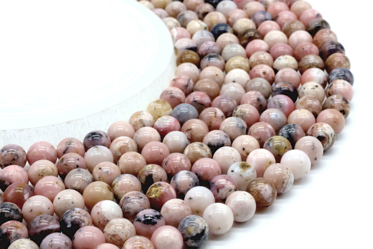 Perline di opale rosa 8 mm x 40 cm di filo