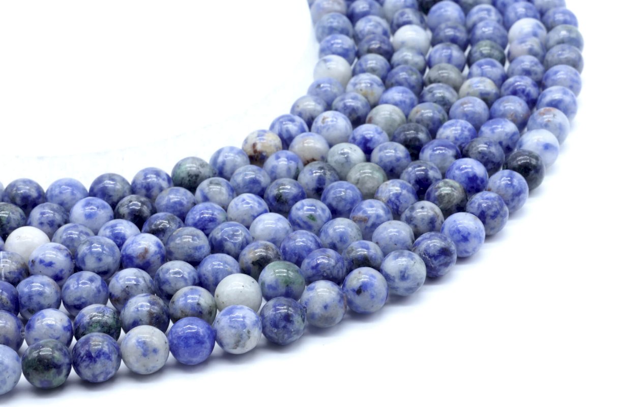Perle di sodalite 8 mm su filo da 40 cm