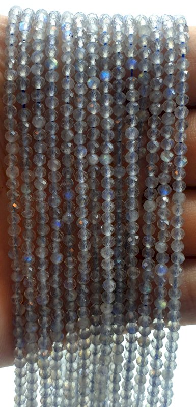 Perline sfaccettate labradorite 3 mm x 40 cm di filo