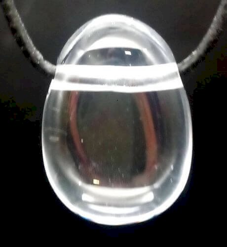 Piercing cristallo di rocca traforato 3 cm