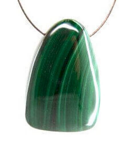 Malachite arrotolata forata 3cm