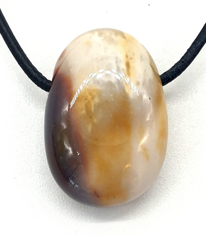 Diaspro moka arrotolato traforato 3 cm