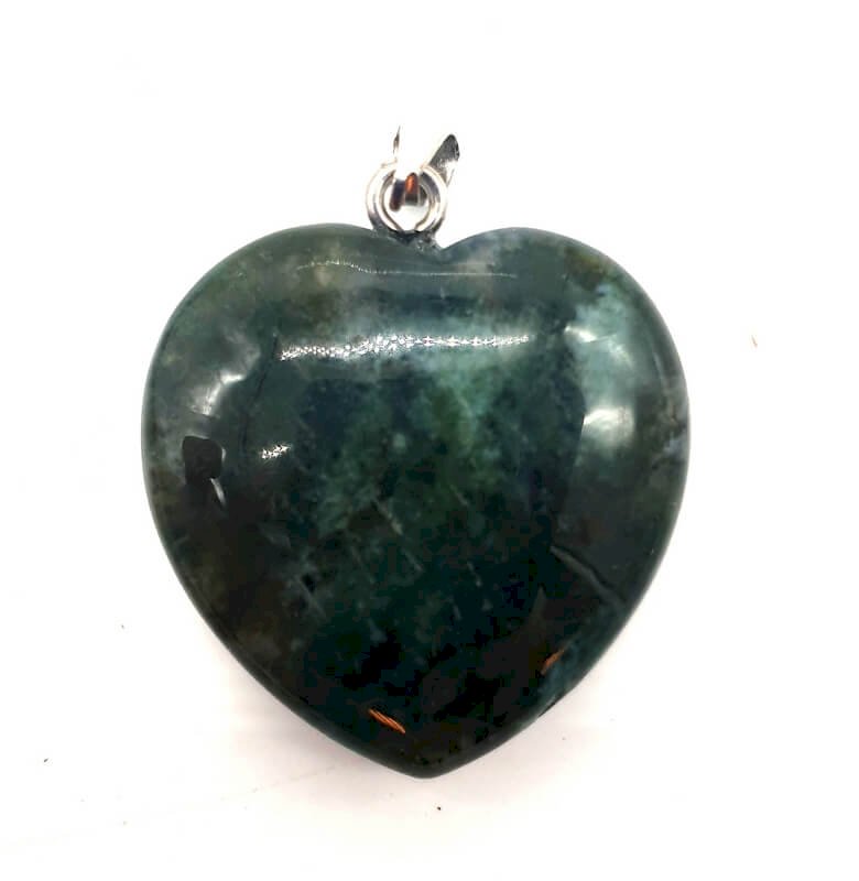 Pendente Cuore Agata Muschiata 2,5cm