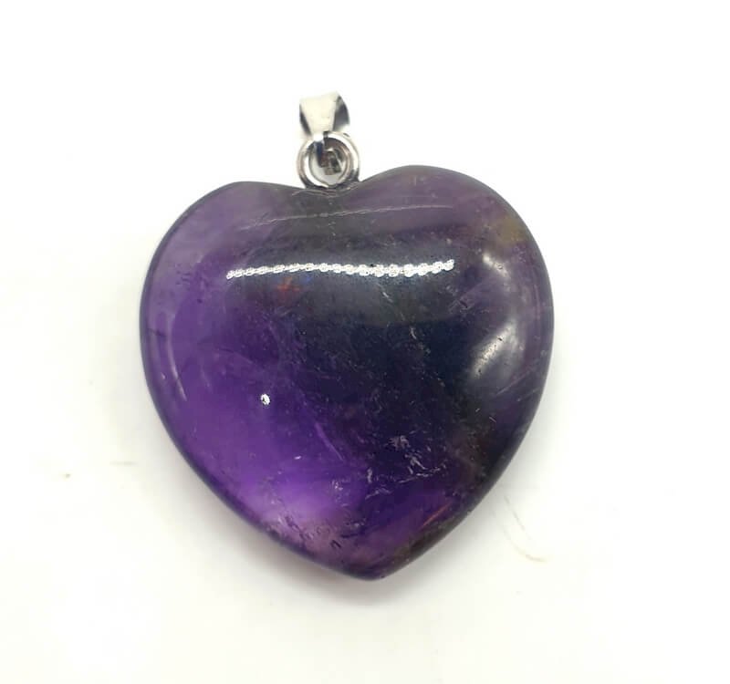 Ciondolo cuore ametista 2,5 cm