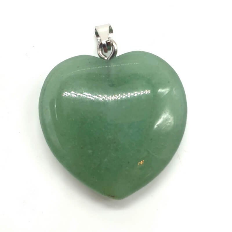 Ciondolo cuore avventurina verde 2,5 cm