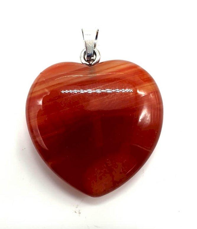 Ciondolo cuore corniola 2,5 cm