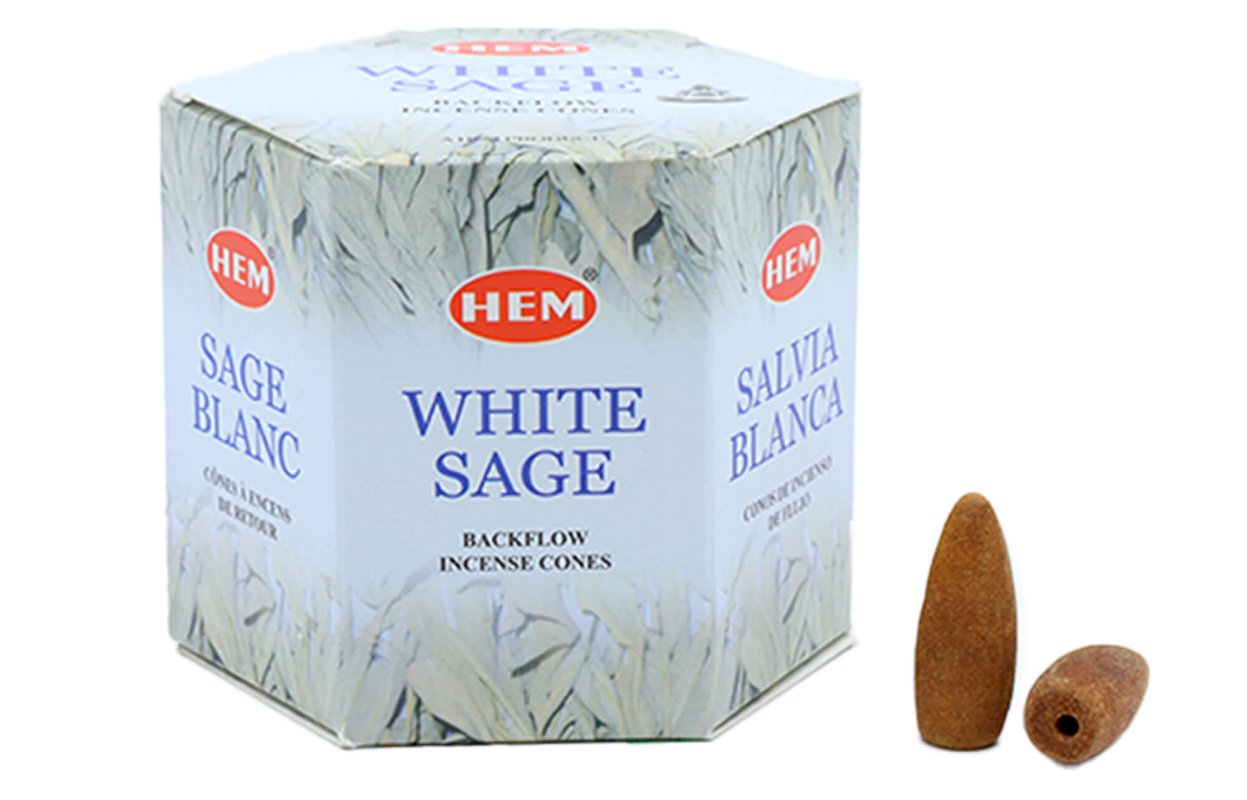 Coni di Riflusso HEM Salvia Bianca 12pz