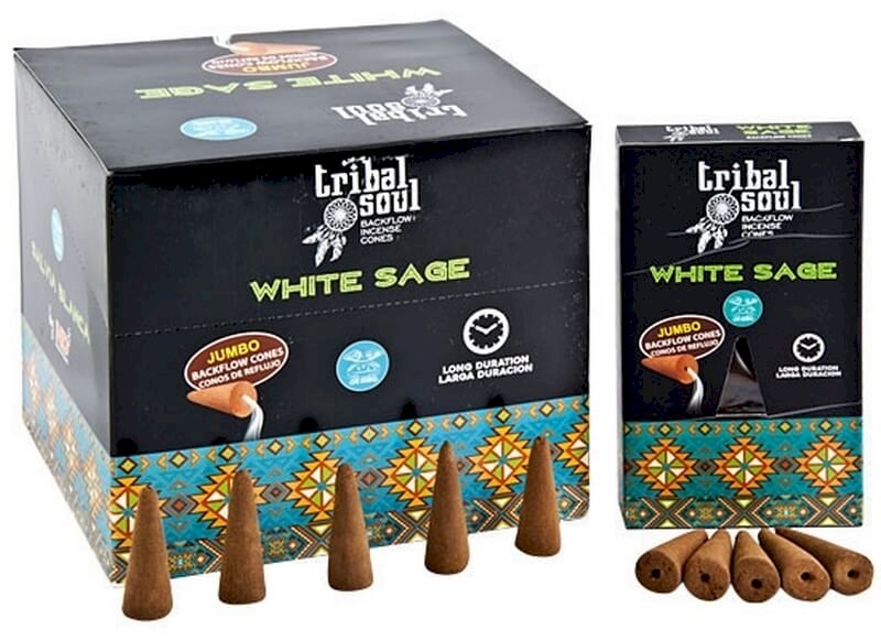 Coni di Riflusso XL Tribal Soul Salvia Bianca 12pz