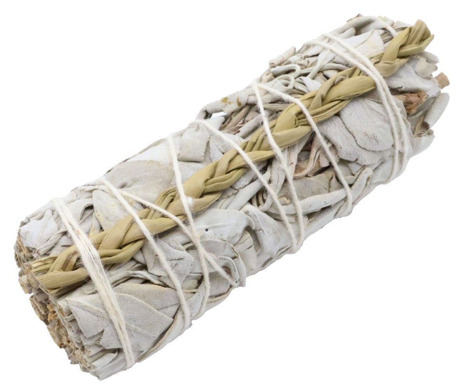 Fagotto Salvia Bianca California & Spago di Fieno 10cm 25g.