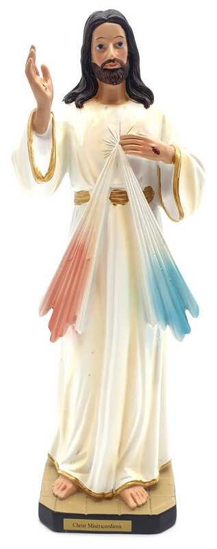 Statua in resina Sacro Cuore di Gesù / Misericordioso 30cm