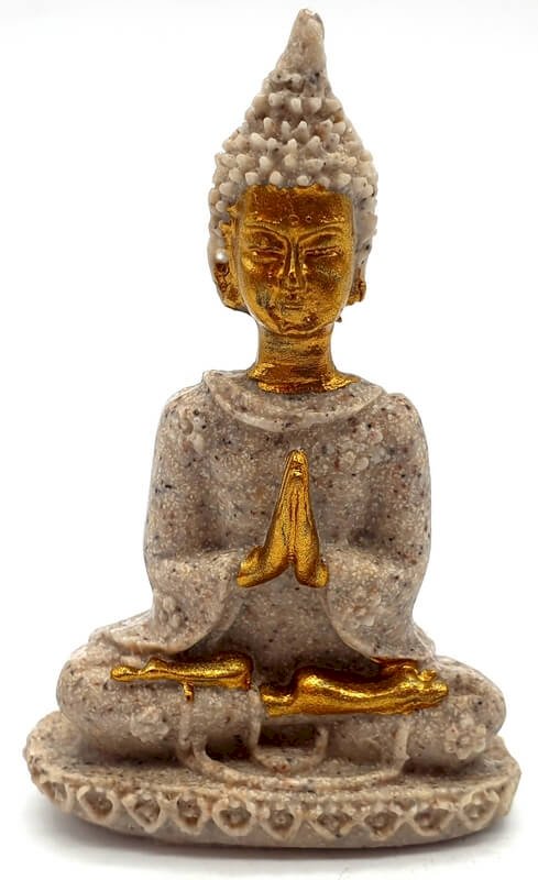 Statua in resina di Buddha tailandese grigia 9cm